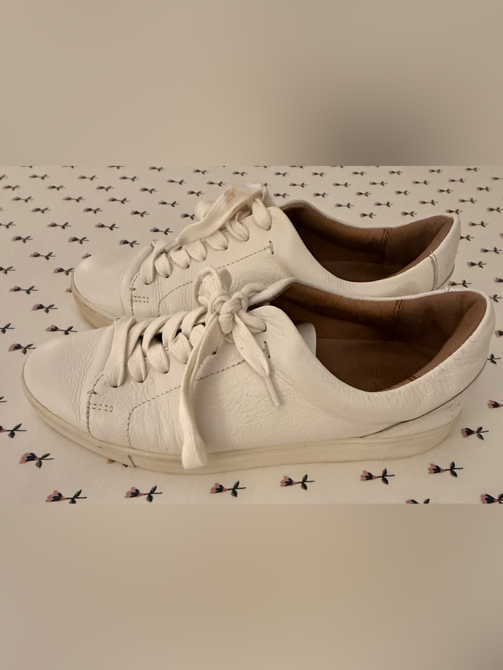 Frye Ivy Low Lace White Leather Shoes – Women’s Size 8M – White – GUC